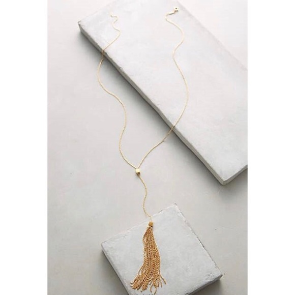 Anthropologie Jewelry - NEW Anthropologie 18k Gold Satya Cubed Lariat Necklace
